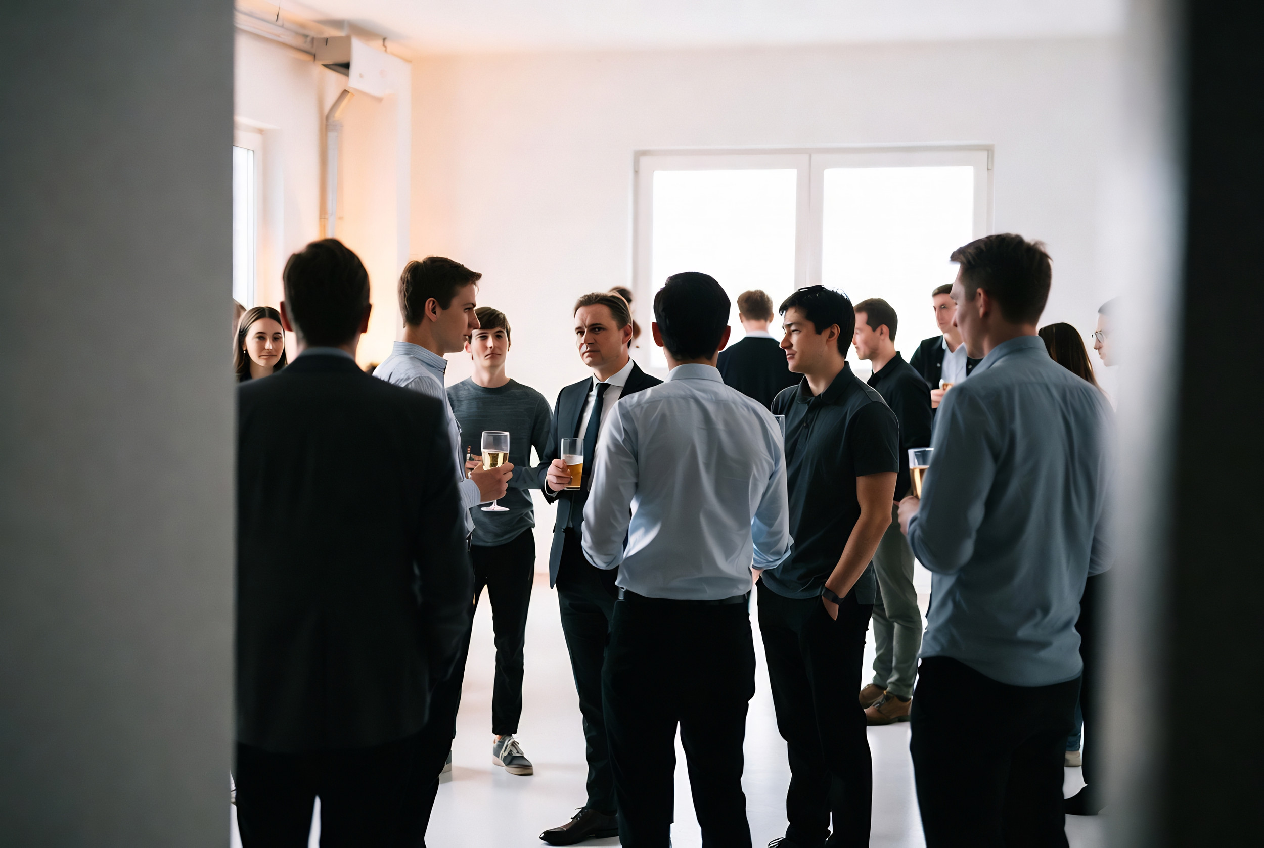 Team members socialising, drinking refreshments, and bonding at Lezar Opstal Heidelberg Gauteng