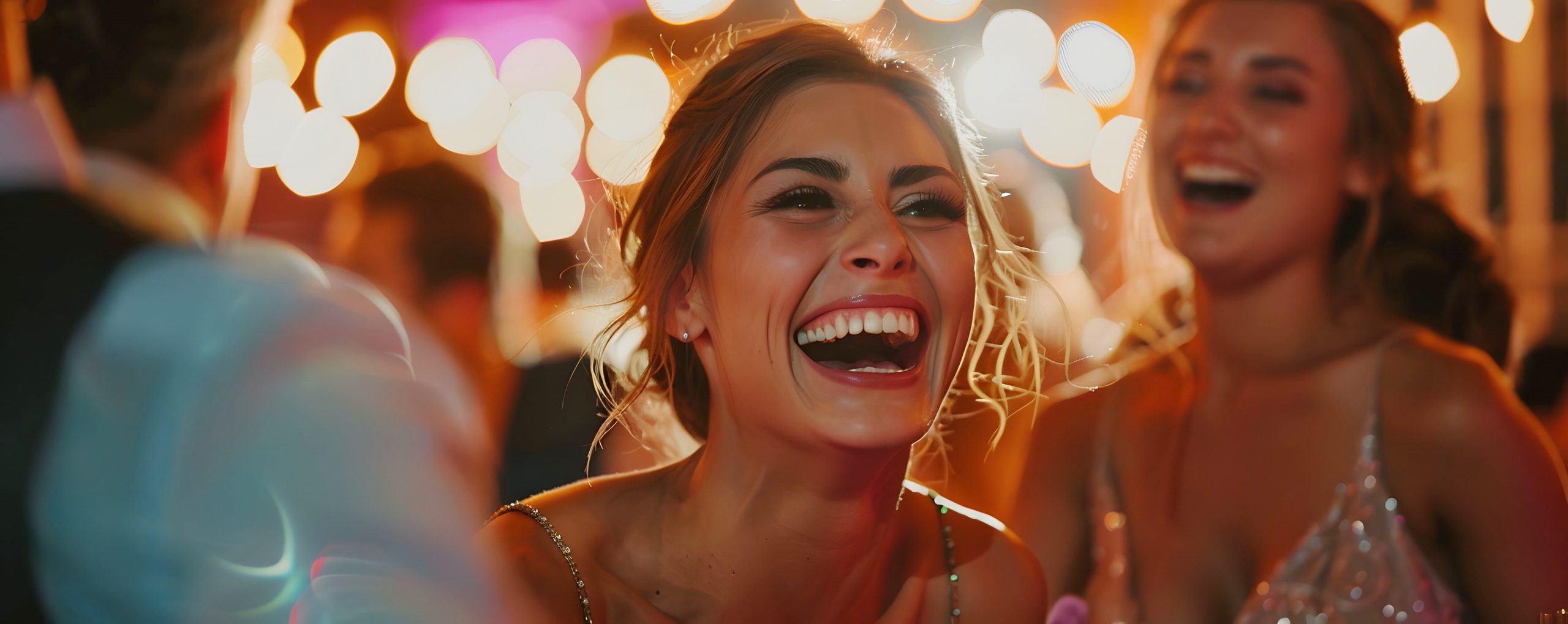 Dance floor laughter uninhibited joy