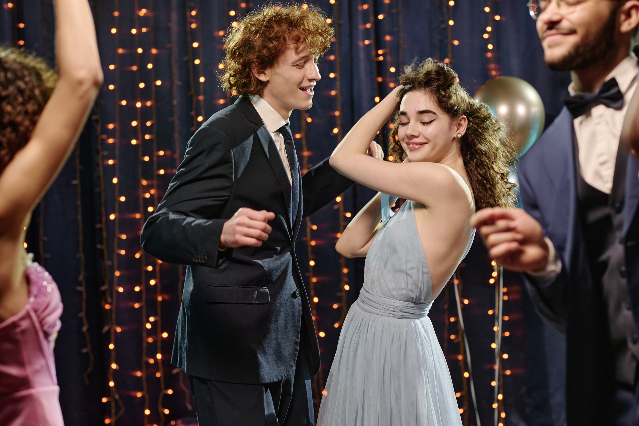 School students dancing and having fun at matric dance at Lezar Opstal Heidelberg Gauteng